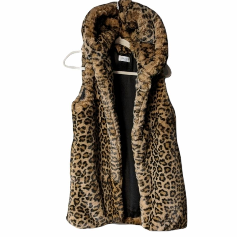 Carmen Marc Volvo faux fur vest S/M